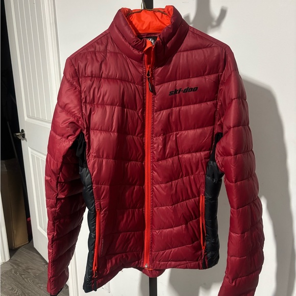 Ski-Doo Red and Black Puffer Jacket - Picture 1 of 3